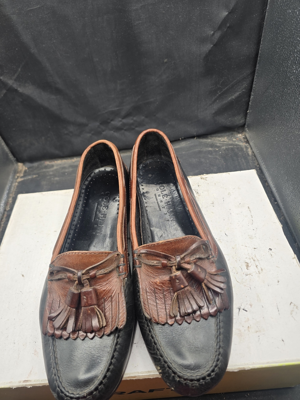 Cole Haan Men’s Black and Brown Tassel Loafers